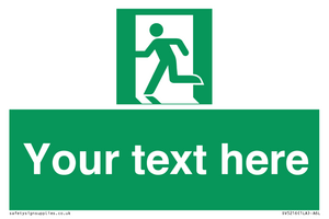 Custom Emergency Exit Left Sign